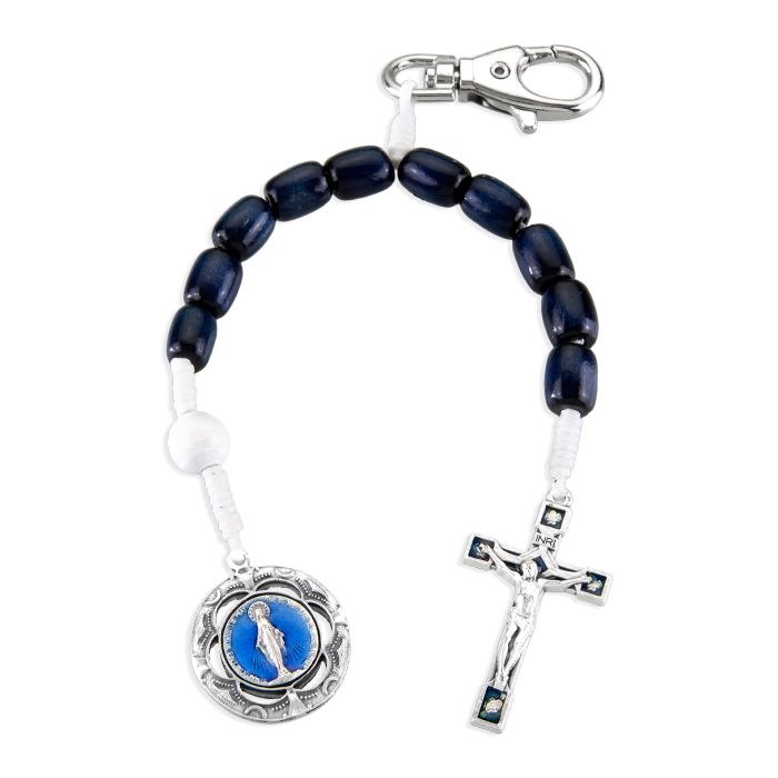 MIRACULOUS MEDAL ONE DECADE ROSARY W/ CLIP