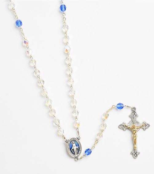 MIRACULOUS ROSARY CRYSTAL/ BLUE