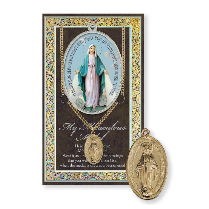 MIRACULOUS GOLD PLATED MEDAL