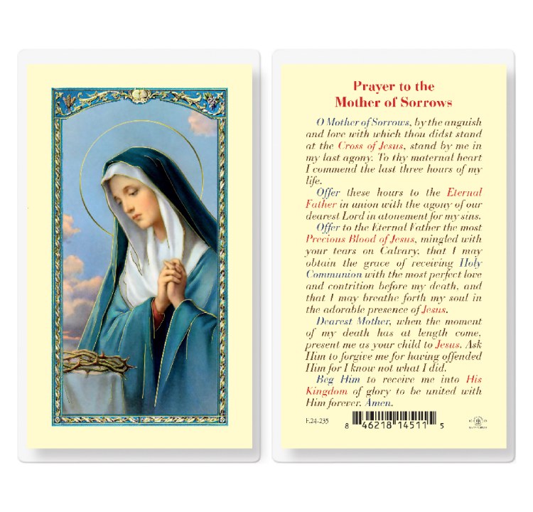 PRAYER TO THE MOTHER OF SORROW