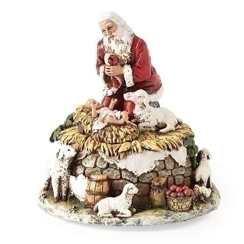 MUSICAL KNEELING SANTA FIGURE