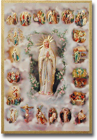 MYSTERIES OF THE ROSARY MOSAIC PLAQUE