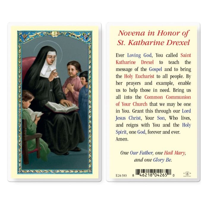 ST KATHARINE DREXEL HOLY CARD