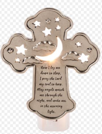 NOW I LAY ME CROSS NIGHT LIGHT