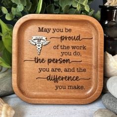 NURSE PRAYER TRAY CEDAR