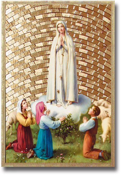 OUR LADY OF FATIMA MOSAIC PLAQUE