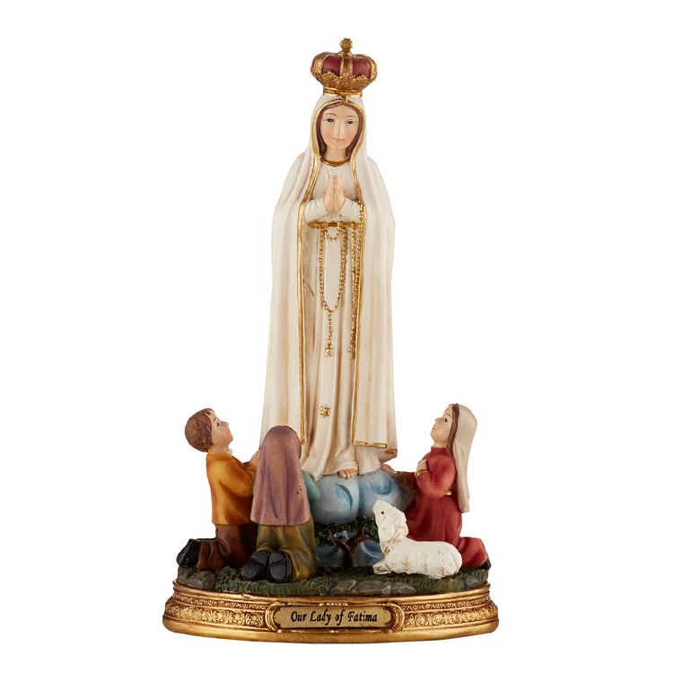 OUR LADY OF FATIMA WITH CHILDREN STATUE