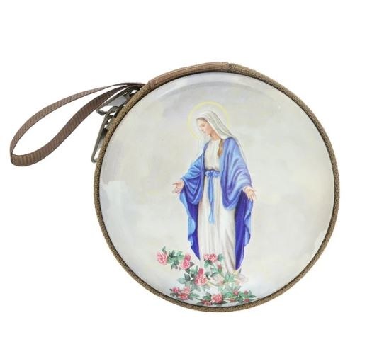 OUR LADY OF GRACE METAL ROUND CASE
