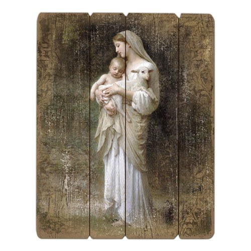 OUR LADY OF INNOCENCE WOOD PLAQUE 15&quot;