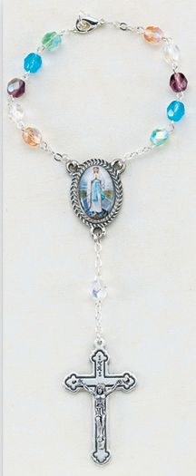 MULTICOLOR OUR LADY OF THE HIGHWAY AUTO ROSARY