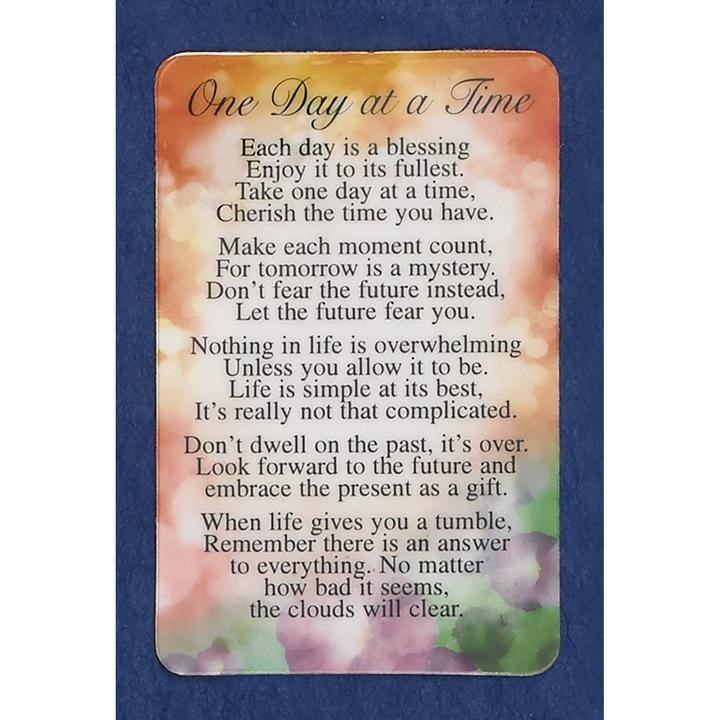 ONE DAY AT A TIME PRAYER CARD