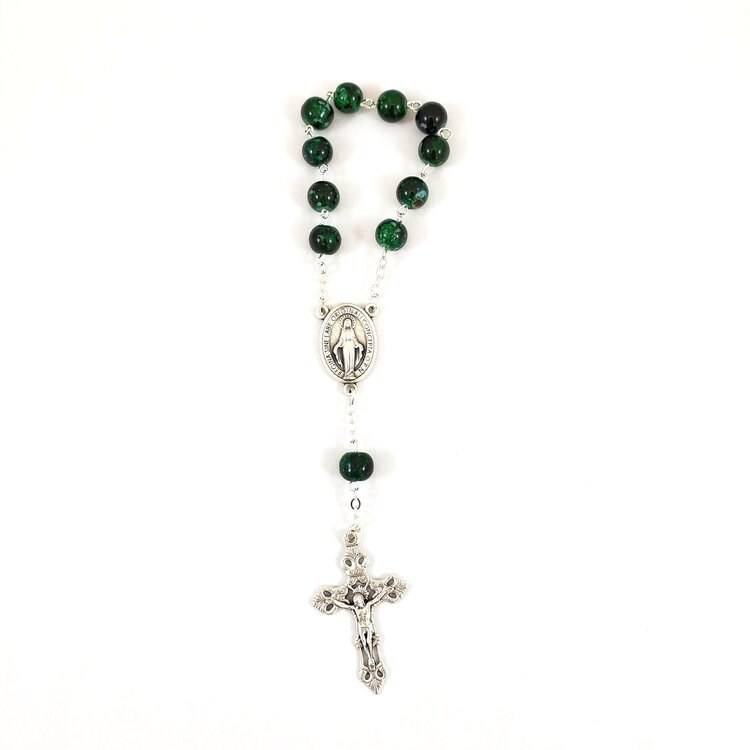 ONE DECADE GREEN ROSARY