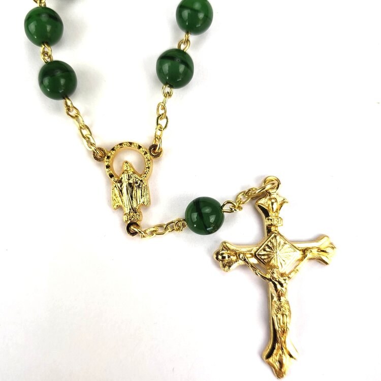 ONE DECADE GREEN ROSARY