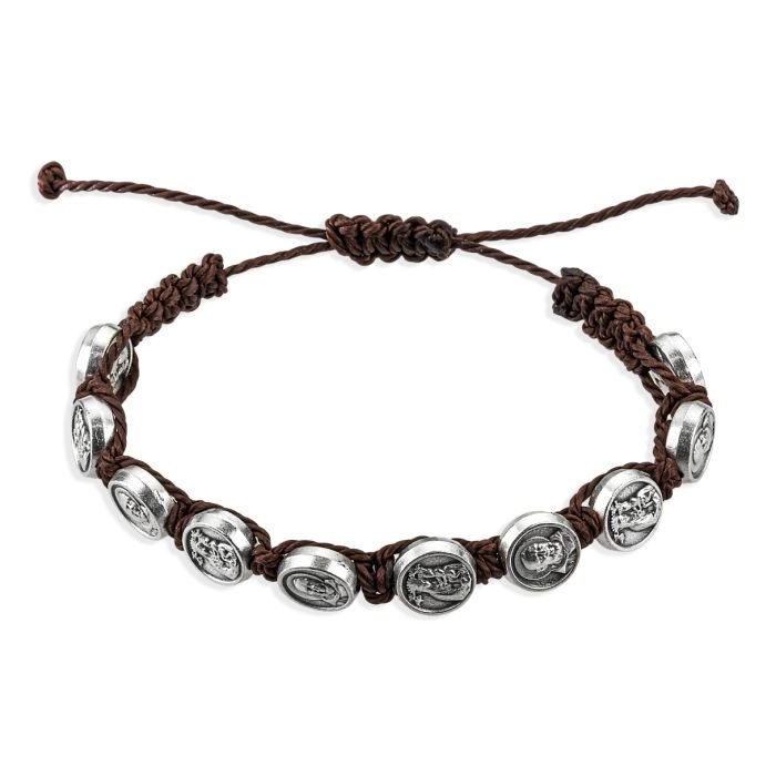 PADRE PIO &amp; OUR LADY CORD BRACELET