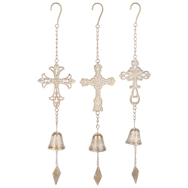 WHITE CROSS WINDCHIME