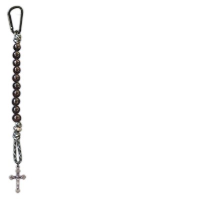CRUCIFIX ONE DECADE GREEN PARACORD