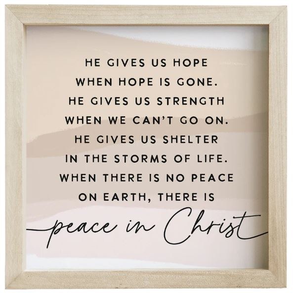 PEACE IN CHRIST FRAMED PICTURE