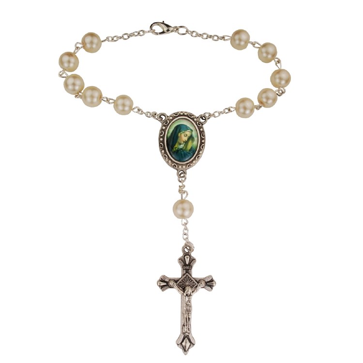 PEARL OUR LADY OF SORROWS AUTO ROSARY