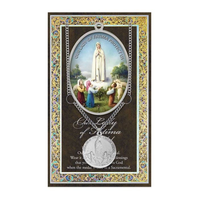 OUR LADY OF FATIMA MEDAL AND FOLDER