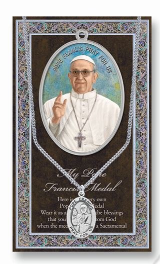 GENUINE PEWTER POPE FRANCIS MEDAL