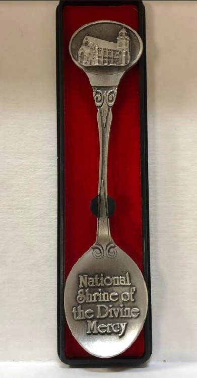 NATIONAL SHRINE OF THE DIVINE MERCY PEWTER SPOON