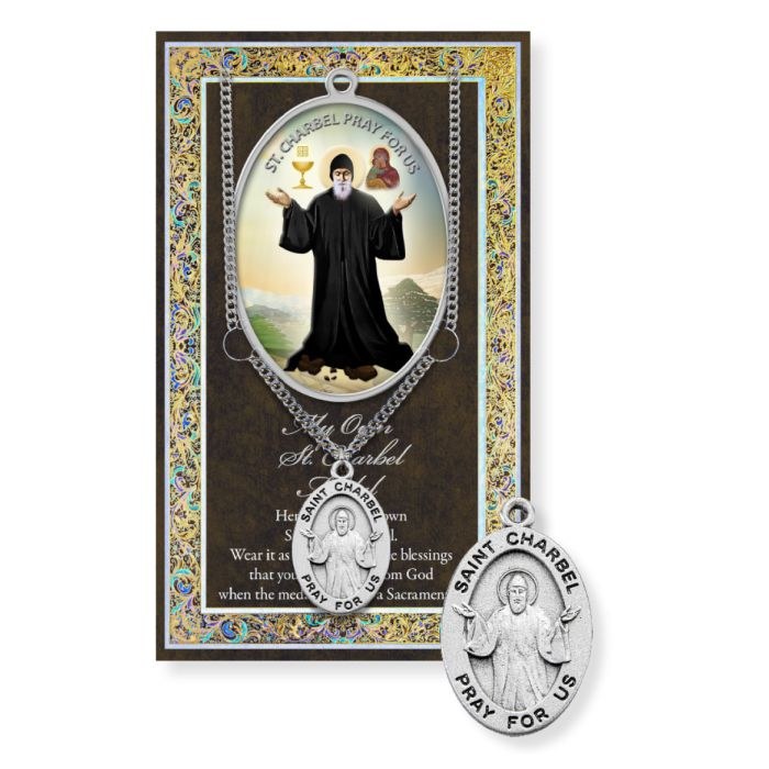 ST CHARBEL MEDAL AND FOLDER