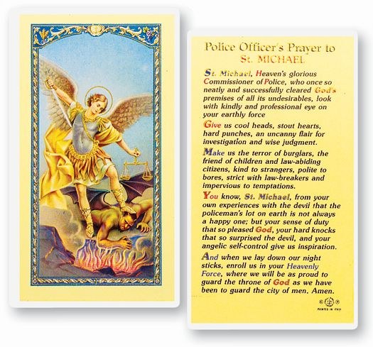 POLICEMAN'S PRAYER ST MICHAEL PRAYERCARD