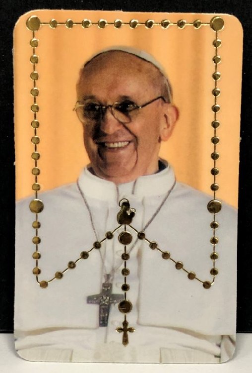 POPE FRANCIS ROSARY CARD