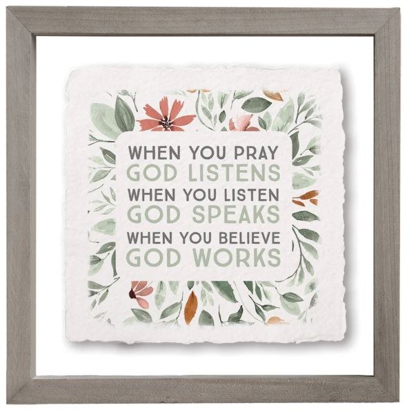 GOD LISTENS PICTURE FRAMED