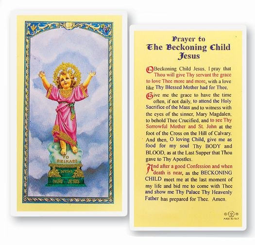 PRAYER TO THE BECKONING CHILD JESUS