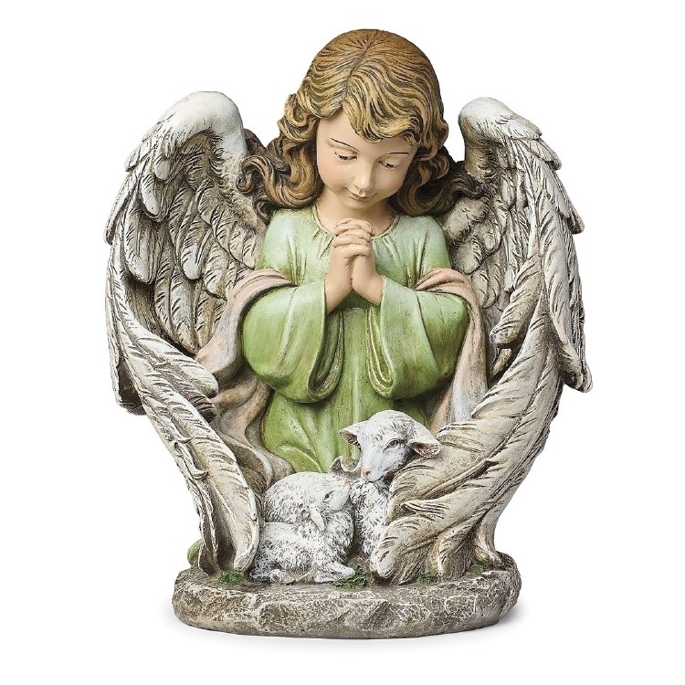 PRAYING ANGEL WITH SHEEP