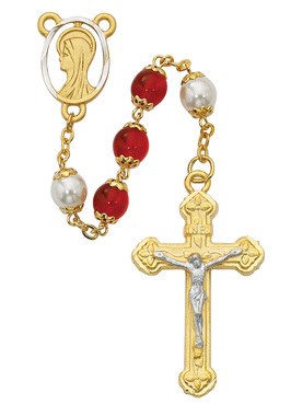 RED CAPPED ROSARY