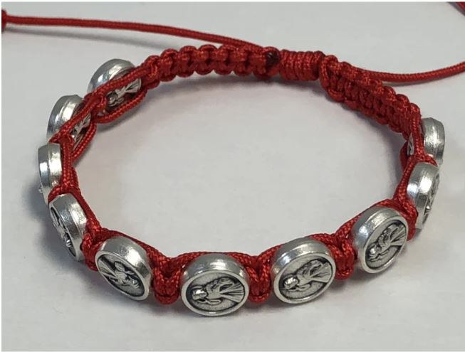 RED DIVINE MERCY SLIP KNOT