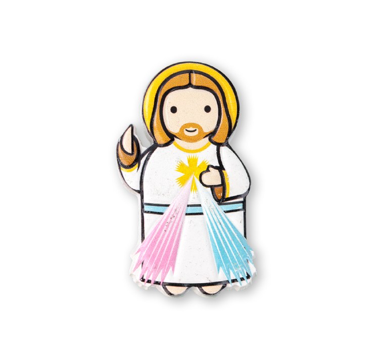 3&quot; LITTLE DROPS OF WATER RESIN MAGNET DIVINE MERCY