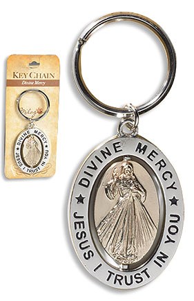 REVOLVING DIVINE MERCY KEYRING