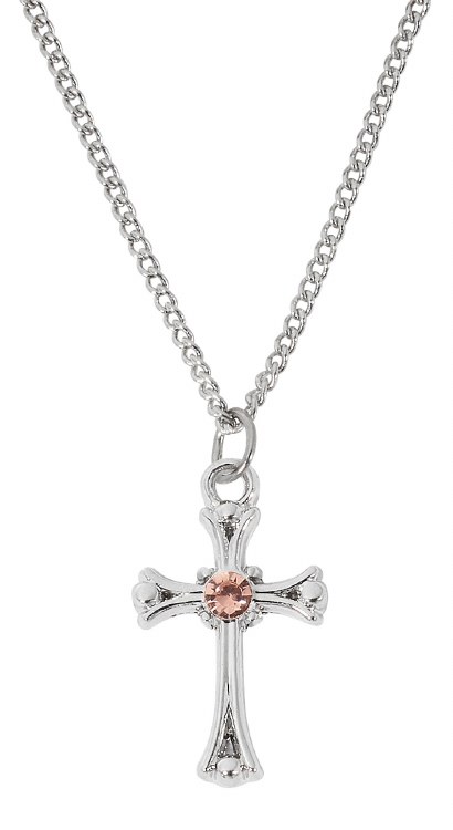 RF ROSE CROSS ON 16-18'' ADJUSTABLE CHAIN