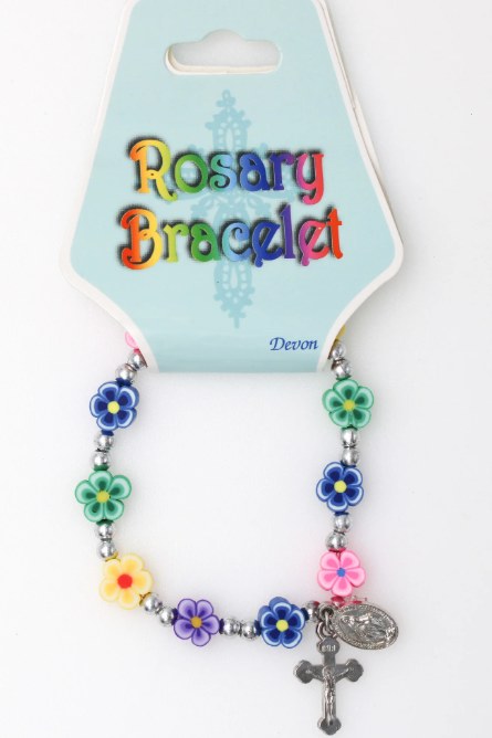MULTICOLORED FIMO ROSARY BRACELET
