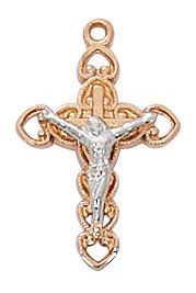 ROSE GOLD STERLING CRUCIFIX