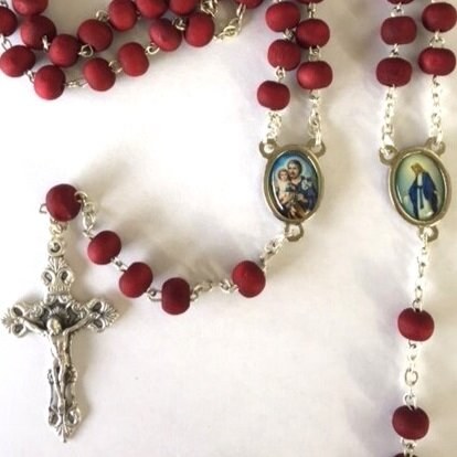 ROSE SCENTED WOODEN ROSARY