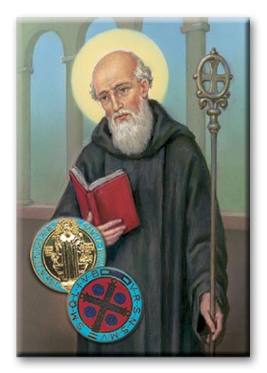 SAINT BENEDICT MINI PSTCRD MAG