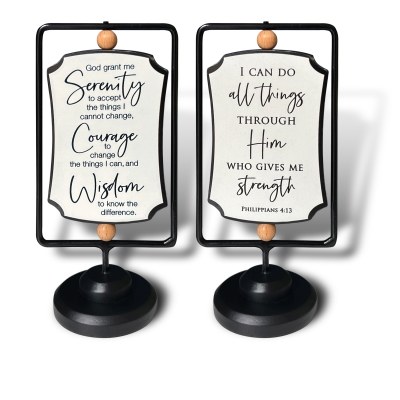 SERENITY/CAN DO ALL THINGS 2 SIDED PLAQUE