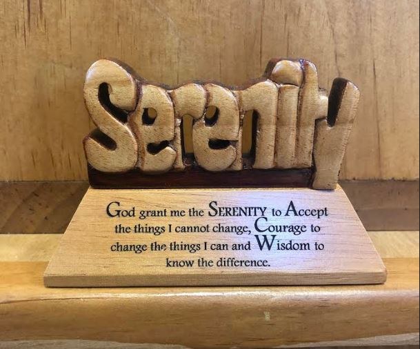 SERENITY STANDING MESSAGE PLAQUE