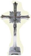 SILVER 12'' CRUCIFIX WITH BASE