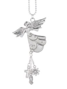 SILVER ANGEL CAR CHARM