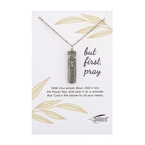 BUT FIRST PRAY, SILVER NECKLACE