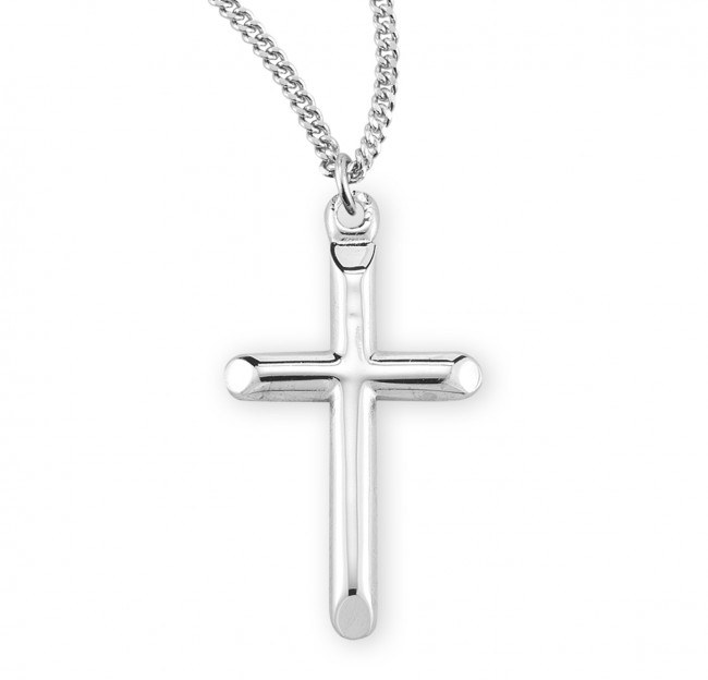 SS HIGH POLISHED CROSS 18&quot; CHAIN