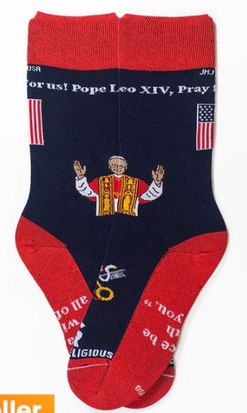 POPE LEO RED/ BLUE SOCKS