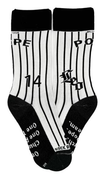 POPE LEO WHITE ADULT SOCKS