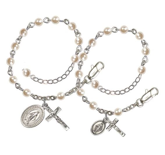 SP 4MM PEARL ROS BRACELET
