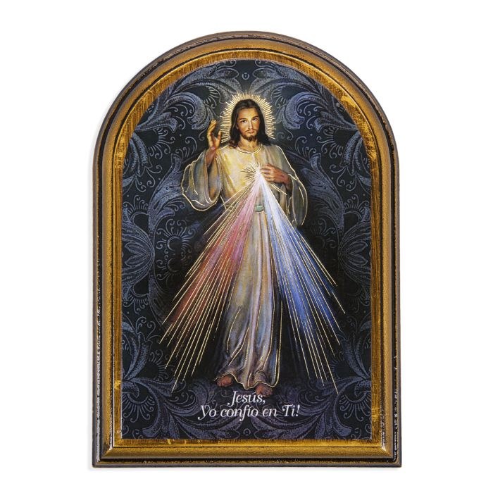 SPANISH ARCHED DIVINE MERCY PLAQUE